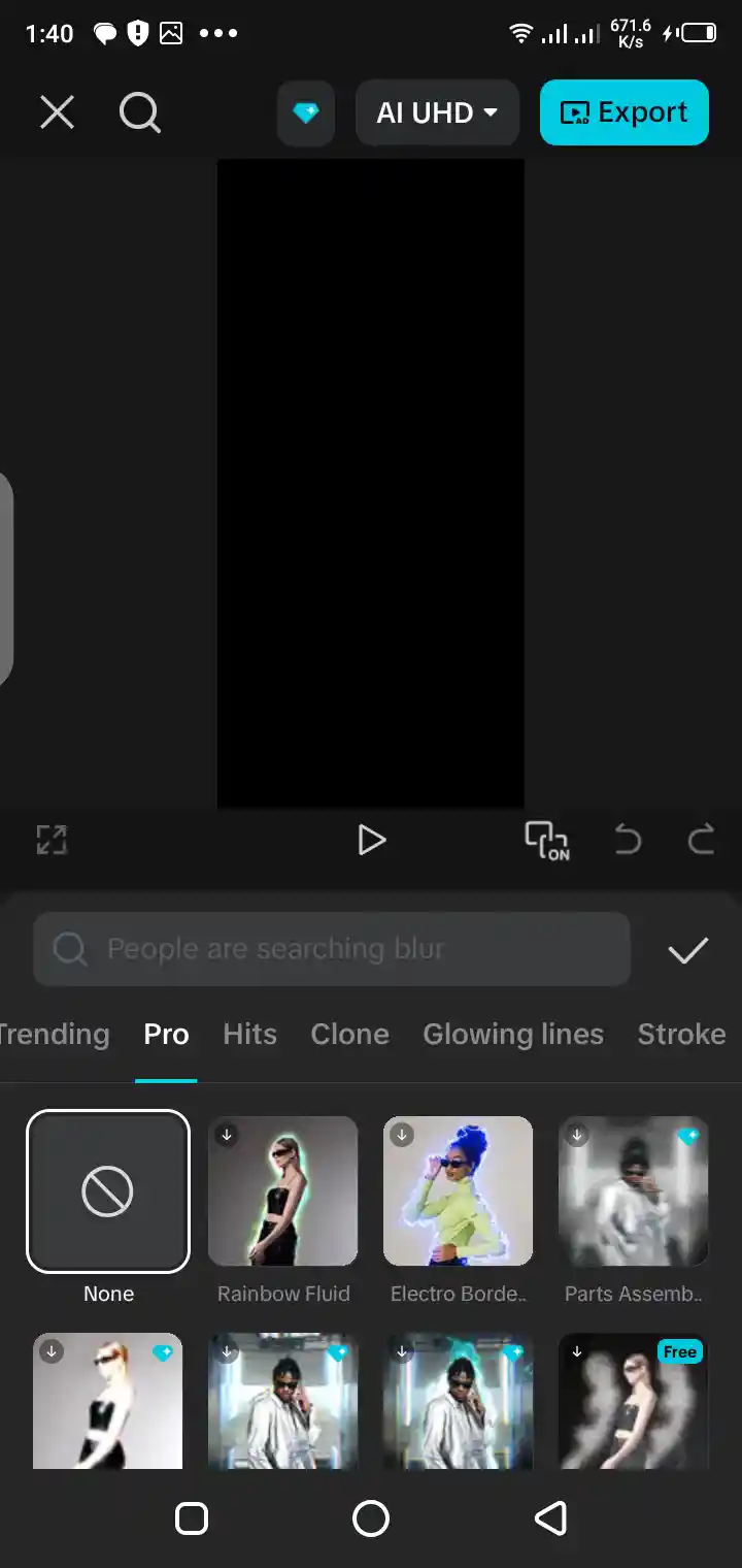 Screenshot of CapCut Pro download